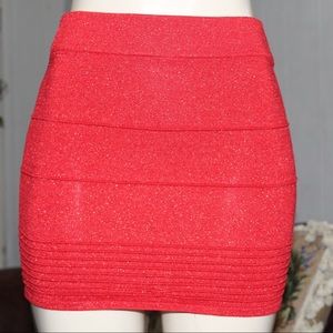 Night out red skirt